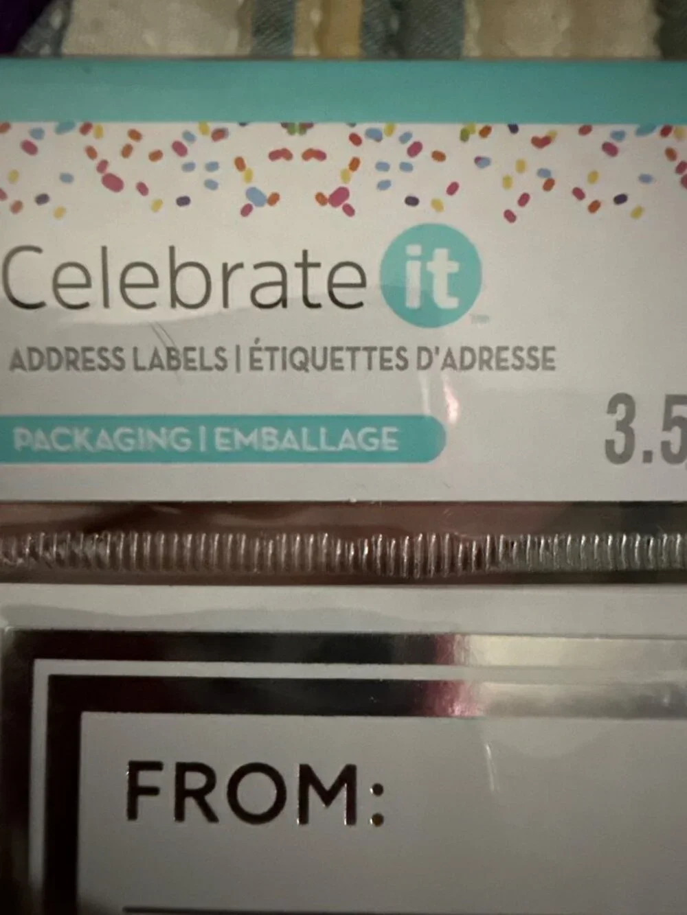 Celebrate It Address Labels 3 Designs 15 Pieces 3.5 In X 5 In Elegant Mailing St